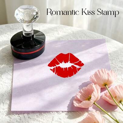 Funny Red Lip Stamp, Prank Lip Kiss Mark Stamp, Planner Decoration Fun Stamp, Valentine's Day Lip Print, Valentine's Day Gift Lip Stamp, Kiss Love Activity Prop Stamp, Creative Gift Stamp