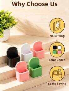 1pc/2pcs Sewing Machine Scissors & Tools Storage Box (With Adhesive Backing) - Multi-Functional Storage Box Designed For Sewing Supplies. This Practical Storage Unit Can Serve As A Dedicated Organizer For Scissors, Tweezers, And Seam Rippers. - Multi-color - View 3