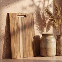 Acacia Wood Cutting Board Large With Handle - Solid Wood Chopping Block For Kitchen, Reversible Butcher Board For Meat Vegetables Fruits, Charcuterie Serving Tray, Christmas Gift For Home Cook - Multicolor - View 8