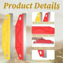 12-Inch Heavy Duty Metal Paint Edger Tool With Ergonomic Handle And Blade - Suitable For Precise Edging, Wallpaper Trimming, Wall Coating Barrier Systems, For Home And Commercial Use - Durable Yellow Edger - Multiple Styles - View 4