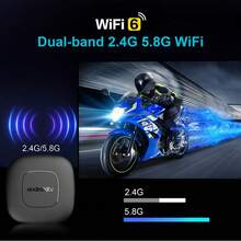 Set-Top Box Jaringan Baru T1 Chip RK3518 Android 14.0 2.4G&5G Dual-Band WIFI6 RAM 2G Penyimpanan 16G Bluetooth 5.4 Kontrol Jarak Jauh Suara Bluetooth Pemutar Media 4K Set-Top Box TV - Hitam - View 6