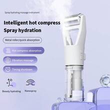 TOUCHBeauty Multifunctional Facial Skincare Beauty Device | Nano Mist Hydration Spray, Constant Temperature Warm Compress To Open Pores, Metal Roller Vibration For Enhanced Absorption, Type-C Charging With Auto Shut-Off, Portable Beauty Tool, 1200mAh - Multicolor - View 6