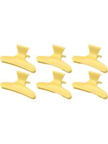 6pcs Professional Salon Hair Clips Matte Colorful Butterfly Clips, Suitable For Styling, Sectioning And Dyeing - Multicolor - View 14