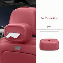 Car Tissue Box Holder - Universal Seat Back & Armrest Mount, Premium Leather-Look Design For Easy Access - A - View 16