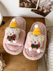 1 Pair Baby Cute Casual Home Warm Thermal Slippers - Pink - View 9