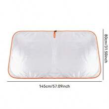 1pc Portable Heat-Insulating Sunshade, Single-Piece Car Sunshade, Specially Designed For Car Front Windshield, Titanium Silver Upgraded Thickened Sunshade, Effectively Blocks Sunlight, Easy To Install, High-Quality Fabric, Practical For Car Interior In Summer, Suitable For Travel And Camping, Fits Sedans, SUVs And Trucks - A - View 15