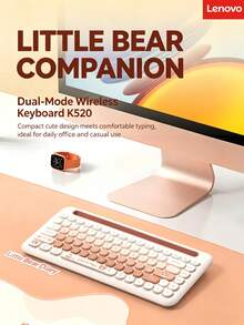 Lenovo Wireless Keyboard, USB Receiver, Quiet Keys, Ergonomic, Universal For Office, Study, Desktop, And Laptop - View 2
