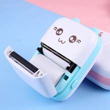 Mini Portable Thermal Printer, Cute Cat Design, USB Charging, Supports Photo And Label Printing, Includes USB Data Cable And Inkless Set, Ideal For Travel And Home Use, Photo Printer | USB Charging Printer - Multicolor - View 8