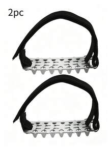 Anti-Slip Shoe Spikes, Simple Ice Crampons, Hook And Loop Fastening, Slip-On Traction Shoe Pads, Snow Chains, Universal Fit, Ice And Snow Traction Device; Suitable For Daily Commuting, Outdoor Activities, Etc. - Multicolor - View 12