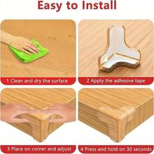 8/4pcs Baby Furniture Corner Guards, Table Corner Protectors, Toddler Device - T-shaped Anti-collision Sticker Style a - View 8