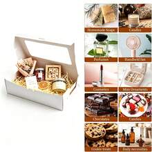 5 Sets With Shredded Raffia Filler, White 24*16*7.5cm Airplane Gift Boxes, Multipurpose Packaging For Pastries, Birthday, Party, Christmas, Bridesmaid, Back-To-School, Valentine's Day - Multiple Styles - View 5