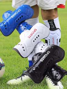 2 Pairs Children & Youth Professional Football Cycling Shin Guards, Soccer Socks, Shin Guard Sleeves, Leg Guards - Multicolor - View 9