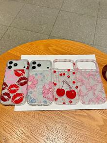 KOOLIFE Minimalist And Adorable Sparkly Print Pattern Phone Case, Compatible With Apple 18/17/16/15/14/13/12/11 Series. Simple Style, Elegant And Adorable, Suitable For Both Men And Women. - Flower - View 4