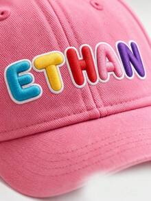 Personalized Multi-Color Embroidered Decorative Hat, Customizable With Your Name, Unique, Fashionable, Beautiful, Vacation Decoration, Back To School Eye-Catching Accessory - Multicolor - View 3