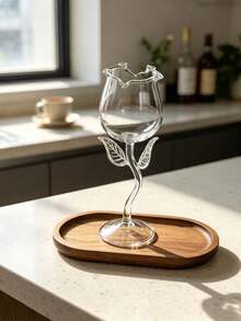 Rose Shaped Highball Glass, & Champagne Glass With Atmosphere Decoration - Clear - View 8