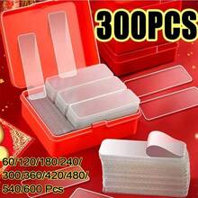 300片雙面奈米膠帶，可重複使用，超強黏力，透明防水牆貼，廣泛使用的牆面黏著劑 - A - 查看 1