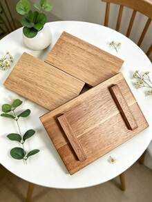 Stool Tray, Sushi Tray, Tray Plate, Solid Wood Dining Tray, Suitable For Restaurant, Camping, Outdoor Use, Washable, Optional Sizes, Can Hold Food And Snacks, Also Can Be Used To Hold Soap And Towels - View 8