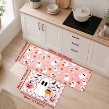 1/2pcs Halloween Ghost & Pumpkin Pattern, Vintage Diatomaceous Earth Mat, Super Absorbent, Non-Slip, Perfect For Bathroom, Kitchen And Dining Room, Quick Drying, Machine Washable, Perfect Gift For Home Decor And Bathroom Mat - Multicolor - View 10