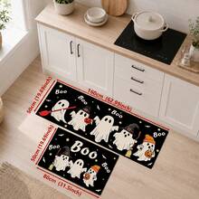1/2pcs Halloween Ghost Pattern, Vintage Diatomaceous Earth Mat, Super Absorbent, Non-Slip, Perfect For Bathroom, Kitchen And Dining Room, Quick Dry, Machine Washable, Perfect Gift For Home Decor And Bathroom Mat - Multicolor - View 10
