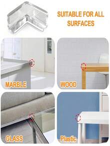 8/4pcs Baby Furniture Corner Guards, Table Corner Protectors, Toddler Devices - L-shaped Anti-collision Sticker - View 7