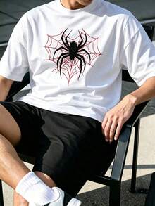 Men T-Shirt Co-Ords - White - View 1