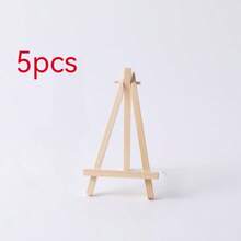 1/10pcs Portable Wooden Tripod Easel, Sturdy Painting Easel, Multi-Functional Mini Easel, Suitable For Adult Artists Painting And Photo Display, Back To School Art Supplies Easel Stand - A - View 11