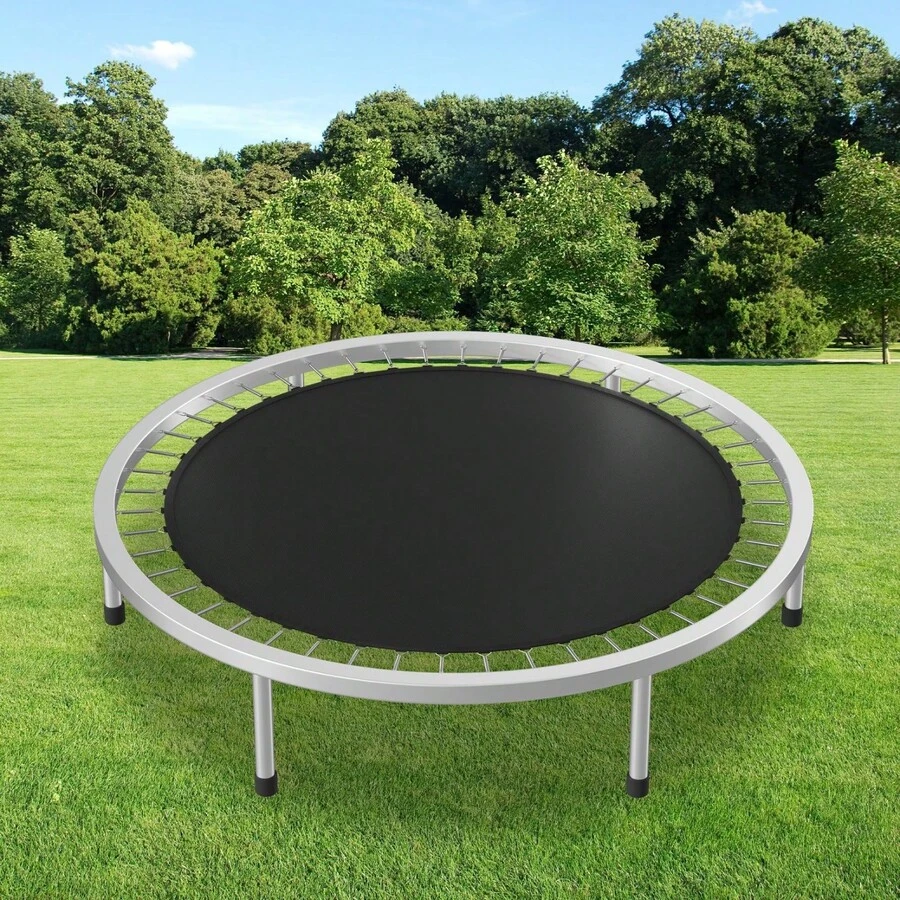 Black Replacement Trampoline Jumping Mat, Universal PP Bounce Mat With T‑Shaped Spring Puller Tool & V‑Hooks - 8FT - View 1