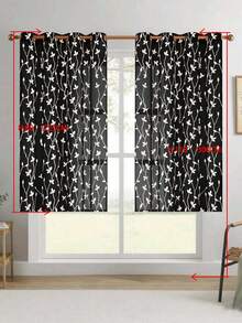 1pc/2pcs Premium Boho Style Embroidered Sheer Curtains For Living Room & Bedroom, Minimalist Line Art Voile Drapes, Fade Resistant Soft Light Blocking Breathable Home Decor, Easy To Install And Maintain - Black - View 46