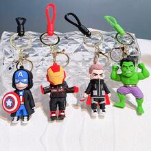Disney Superhero 3D Silicone Keychain, Car Key Ring Holder, Fashionable Bag Charm Pendant, Spider-Man Thor Backpack Handbag Decoration, Suitable For Adult Daily Use And Holiday Gifts - Multicolor - View 3