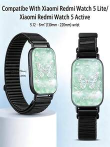 حزام نايلون منسوج متوافق مع Redmi Watch 5 Lite/5Active، حزام رياضي متين مقاوم للماء مع خاصية منع الانزلاق، أحزمة بديلة للنساء والرجال - 22mm - مشاهدة 5