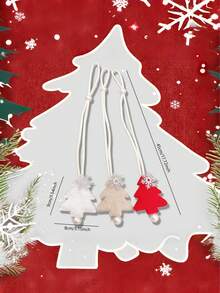 Christmas Tree Snowflake Pattern Curtain Tiebacks 2pcs Set Convenient Storage Curtain Tie Ropes, Universal Fixed Tie Straps For Sheer And Fabric Curtains, Christmas Holiday Home Window Atmosphere Decoration, Holiday Gift Decor Accessories - C-multicolor - View 9