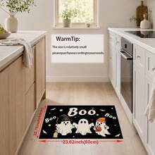 1/2pcs Halloween Ghost Pattern, Vintage Diatomaceous Earth Mat, Super Absorbent, Non-Slip, Perfect For Bathroom, Kitchen And Dining Room, Quick Dry, Machine Washable, Perfect Gift For Home Decor And Bathroom Mat - Multicolor - View 11