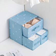Nueva caja de almacenamiento de ropa estilo cajón, organizador de armario de tela para el hogar - Multicolor - Ver 5