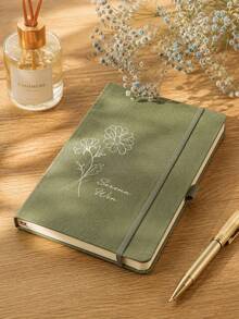 Customized Minimalist Notebook, Personalized Pattern Notebook Set, Multi-Colour Options, Customisable Text And Name, Suitable For Business Use, Ideal Gift For Back To School And Graduation, Present For Students And Office Workers, Hardcover Notepad - Multi-color - Fabric Notebook - View 2
