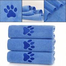 Handuk Hewan Peliharaan Super Menyerap Cepat Kering Handuk Mandi Mikrofiber Handuk Mandi Anjing Handuk Gosok Bordir Kerajinan - MultiWarna - View 2