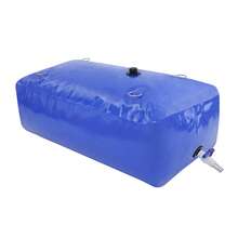 Foldable Blue 240L Water Bladder Storage Container With Water Pipe Straight Through Port High-Temperature Hot Air Adhesive For Outdoor, Home, Garden - Blue - View 7