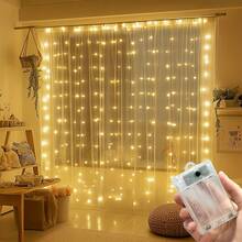 1pc 3/6m Electric Box-Style (Battery Not Included) Curtain Lights, 8 Functions, Flashing Fairy Tale String Lights, Suitable For Autumn Home Decor, Christmas Tree, Christmas, Halloween, Birthday, Garden Decoration, Indoor String Lights, Holiday Lighting Display - Battery Box Curtain Light - View 20