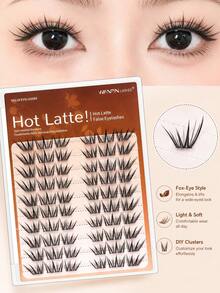 WANPIN Segmented False Eyelashes, Beginner-Friendly, Ready To Use, Reusable, Glue-Free Option Available, Varied Lengths, Natural Hair-Like Texture, Lightweight And Comfortable On Eyes, No Eye Irritation, Suitable For Daily Commute, Parties And Weddings - C - View 2