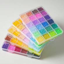 1 Set 2.6mm Mini Melt Beads (Includes 3000 Spare Beads), Assorted Styles, Suitable For 3D Puzzles, Jewelry Making, Keychain Pendant Crafting, Handmade Crafts And Fashion Gift Making Materials - Multicolor - View 5