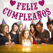 1 Piece, Black/Gold/Blue Spanish 'Happy Birthday' Banner, Mexican -Themed Birthday Party Decoration, Suitable As A Birthday Party Decoration Banner - Multicolor - View 4
