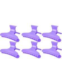 6pcs Professional Salon Hair Clips Matte Colorful Butterfly Clips, Suitable For Styling, Sectioning And Dyeing - Multicolor - View 15
