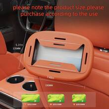 Car Tissue Box Holder - Universal Seat Back & Armrest Mount, Premium Leather-Look Design For Easy Access - A - View 4