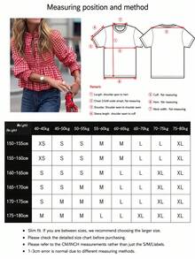 Autumn French Style Cinched Waist Plaid Design Chic Youthful Versatile Top Back To School Red - Red - View 5