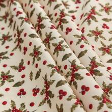 1pc Christmas Printed Fabric, Floral Pattern, Handmade Holiday Party Decoration, Background Cloth, Clothing, Bedding, Tablecloth, 19.68/36/108/180 Inches Long, 150cm Wide, DIY Sewing Supplies, Home Decor Fabric - Multicolor - View 12