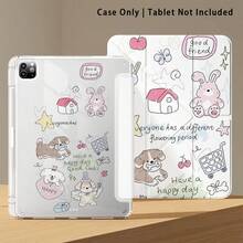 Dog, House, Rabbit, Shopping Cart Pattern Painted Effect Tablet Protective Case With Stand, Compatible With Honor 8/9/10/X8/X8A/X9/X8Pro/X9Pro, MatePad SE 11 Inch/MatePad 11 Inch/11.5 Inch/MatePad Pro, Apple 10th/11th Gen 2025 (A16), Galaxy Tab A7/A9 And Other Popular Models - Style 7 - View 7