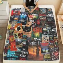 1 pièce de couverture en polaire douce et chaude sur le thème des livres de Stephen King, convenant pour le camping en plein air, les voyages, l'utilisation à la maison sur le canapé, le lit, le salon, le bureau. Antibactérienne et épaisse, un cadeau idéal pour les fêtes, l'utilisation quotidienne, toutes saisons. - Multicolore - Voir 7