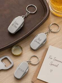1/10pcs Multi-Function Bottle Opener Set, Includes Bottle Opener, Gauze Bag, Hemp Rope And Card, With Keychain, Easy To Open Manually, Convenient To Carry. Customizable Laser Engraved Personalized Bottle Opener, Suitable For Parties, Wine, Beer, Soda And Other Occasions. Practical Gift For Birthdays, Anniversaries, Weddings, Housewarmings And Other Occasions. - Multicolor - View 11