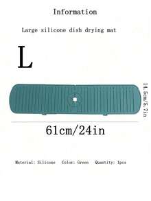 1pc Drain Mat, Sink Faucet Splash Guard, Silicone Drain Mat, Waterproof Drying Mat, Non-Slip Faucet Handle Drip Collection Tray For Kitchen And Bathroom Countertops - Kitchen, Bathroom, Farmhouse Sink Protection Mat - Multicolor - View 24