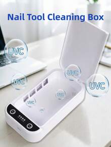 UV Nail Tool Cleaner, Portable USB Cleaning Box, Nail Tool Cleaning Box Beauty Tool Cleaner. Suitable For Cleaning Nail Salons, Tweezers, Jewelry, Mobile Phones, And Manicure Tools. Multi-Functional Cleaning Box - Multicolor - View 7
