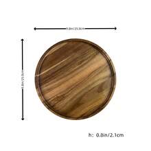Round Wooden Tray, Multi-Compartment Tray, Cold Food Platter, Home Essentials, Home Decor, Kitchen Supplies, Living Room Bathroom Party Coffee Table Storage Organizer - View 11